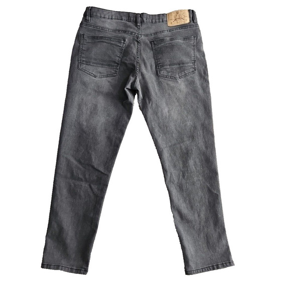 Jeanius Akademiks Jeans Men's Size 32x30 Black Straight Fit Quality Demin - Picture 2 of 16